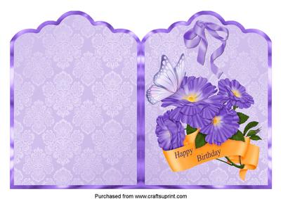 Birthday Flowers and Butterfly