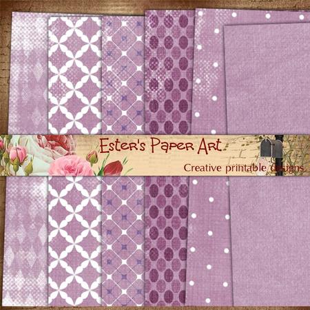 Shabby Mulberry 12x12 Scrapbooking or Card Papers