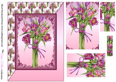 Lilac Floral Pyramid Card Front