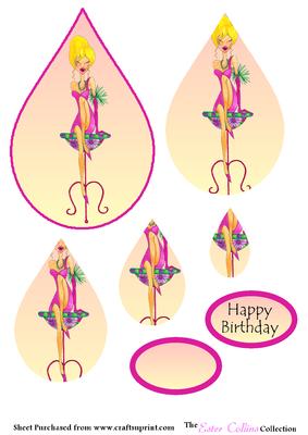 Pink Party Girl Teardrop