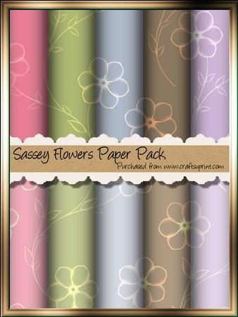 Sassy Flowers Paper Pack