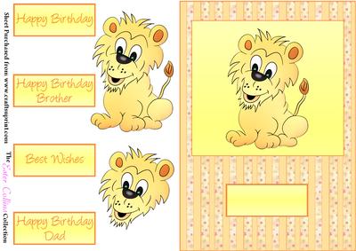 Little Lion A5 Card Front