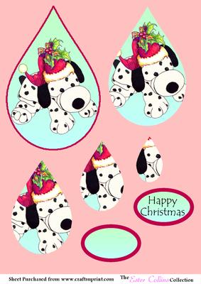 Christmas Dog Teardrop Pyramid