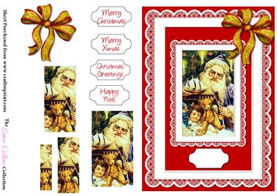 Santa Lace Card Front
