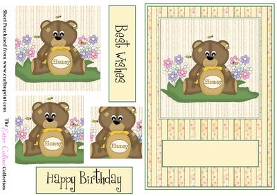 Brown Honey Bear Card Front