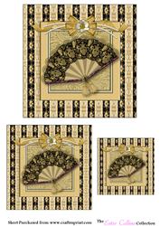 Black and Gold Fan Toppers
