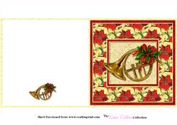 Christmas Horn Square Cut and Fold