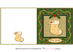 Christmas Stocking Square Cut and Fold