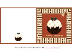 Christmas Pudding Square Cut and Fold