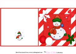Snowman Square Cut and Fold