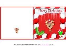 Reindeer Square Cut and Fold