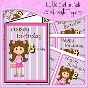 Little Girl in Pink Card Kit