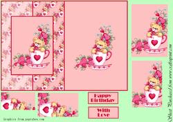 Valentine Ted Fold Back Card