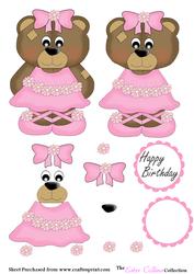 Sweet Ballerina Bear Decoupage