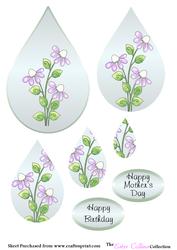 Pretty Flower Teardrop Pyramid 2