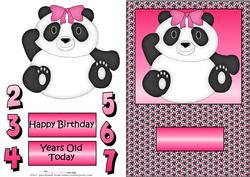 Panda Age Card
