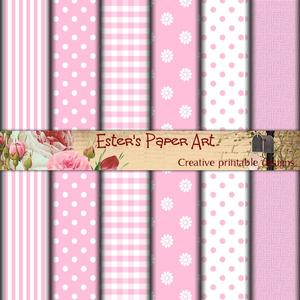Back to Basics in Pink Digital Paper Pack
