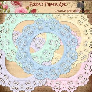 Broderie Anglaise Frames Round