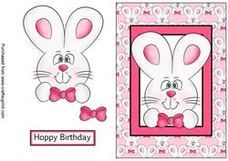 Birthday Bunny Card Front