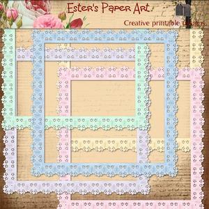 Broderie Anglaise Frames Square