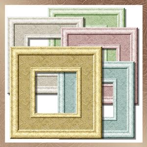 5 Satin Embossed Pastel Frames