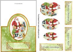 Santa with Children Over the Top