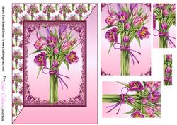 Lilac Floral Pyramid Card Front