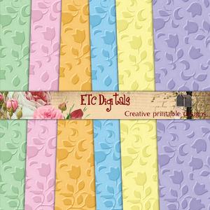 Embossed Flowers Paper Pack