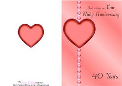 40th Anniversary Quick Card