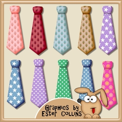 Assorted Ties Clipart