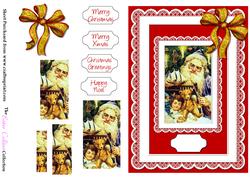 Santa Lace Card Front