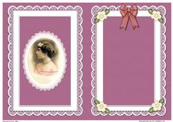 Portrait of a Lady Quick Card Matching A5 Insert
