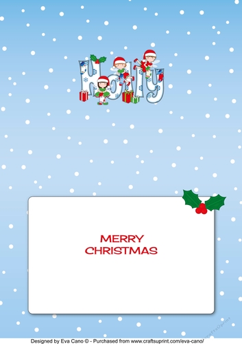 Christmas Fairies with Christmas Stockings HOLLY a5 insert
