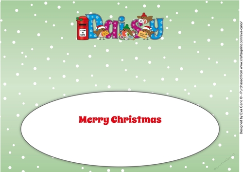Christmas Robins with letters to Santa DAISY large dl insert