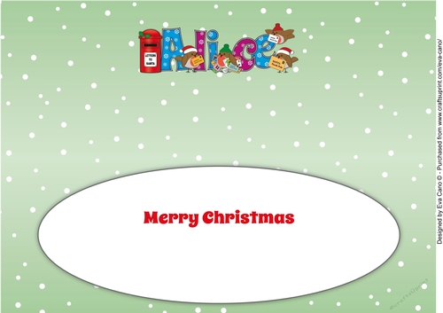 Christmas Robins with letters to Santa ALICE large dl insert