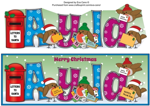 Christmas Robins with letters to Santa AYLA large dl