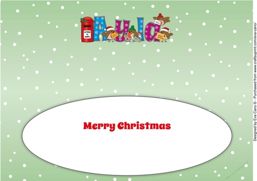 Christmas Robins with letters to Santa AYLA large dl insert