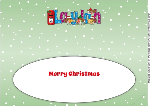 Christmas Robins with letters to Santa LAYLAH large dl insert
