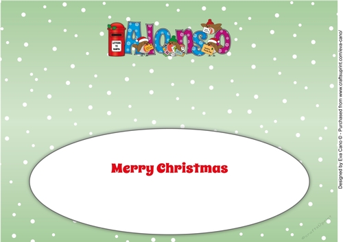 Christmas Robins with letters to Santa ALONSO large dl insert