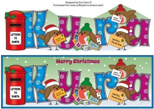 Christmas Robins with letters to Santa KYRA large dl