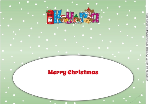 Christmas Robins with letters to Santa KYRA large dl insert