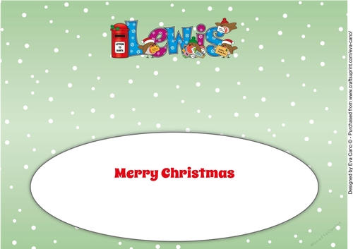 Christmas Robins with letters to Santa LEWIS large dl insert