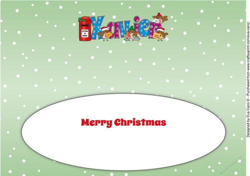 Christmas Robins with letters to Santa XAVIER large dl insert