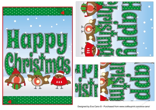 More Christmas Robins CHRISTMAS 5x7 portrait