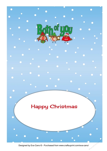 More Christmas Robins BOTH OF YOU 5x7 insert