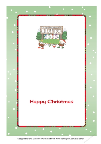 Crazy Christmas Puddings taking the Christmas tree home & sign ALL OF YOU 5x7 insert