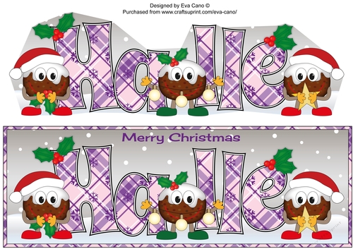 Crazy Christmas Puddings with Christmas decorations HALLE large dl