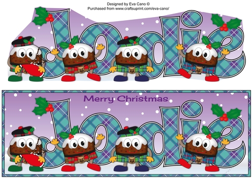 Crazy Scottish Christmas Puddings JODIE large dl