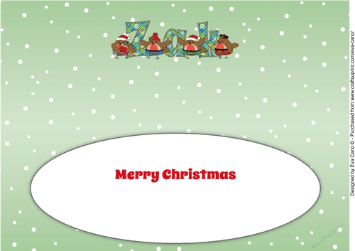 Scottish Christmas Robins ZAK large dl insert
