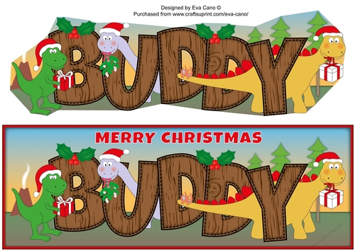 Christmas Dinosaurs BUDDY large dl